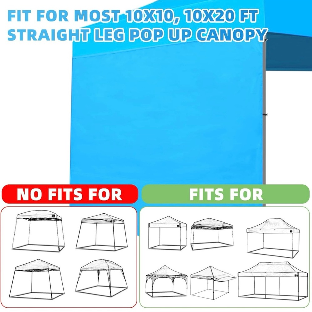 Canopy Tent Sidewall only 10x10 Sky Blue Brand New - Picture 7 of 12